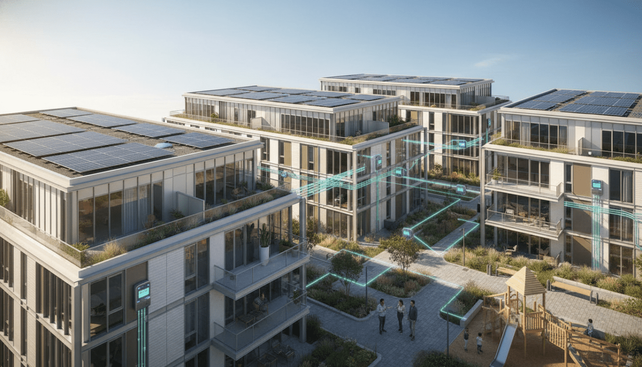 découvrez comment le smart grid et l'autoconsommation collective fonctionnent en copropriété pour optimiser l'énergie et réduire les coûts.