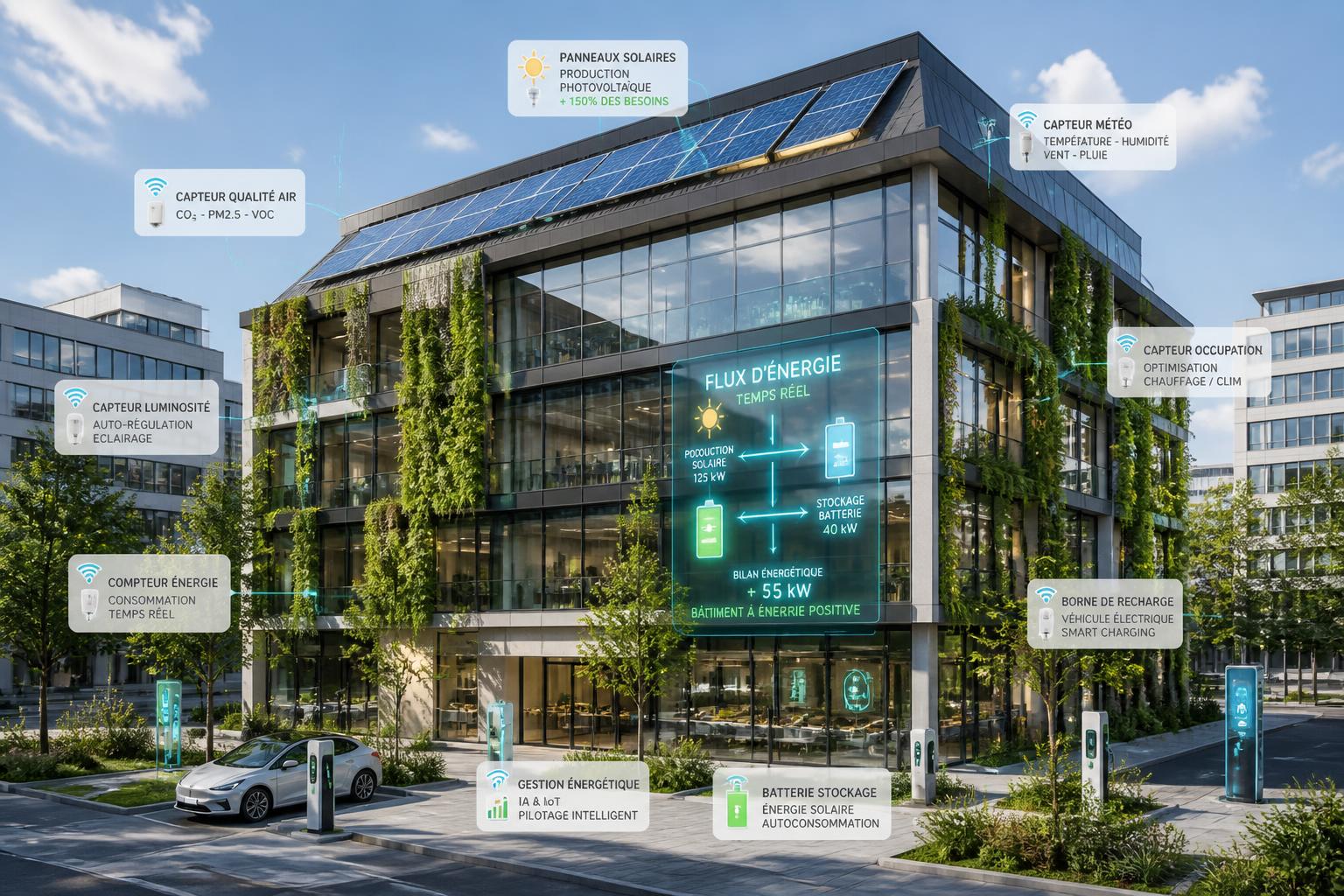 Bâtiment à énergie positive (BEPOS) : le rôle clé de l’IoT dans la RE2028